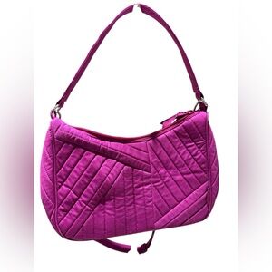 Vera Bradley Frankie Crescent Crossbody Quilted Pink Shoulder Bag